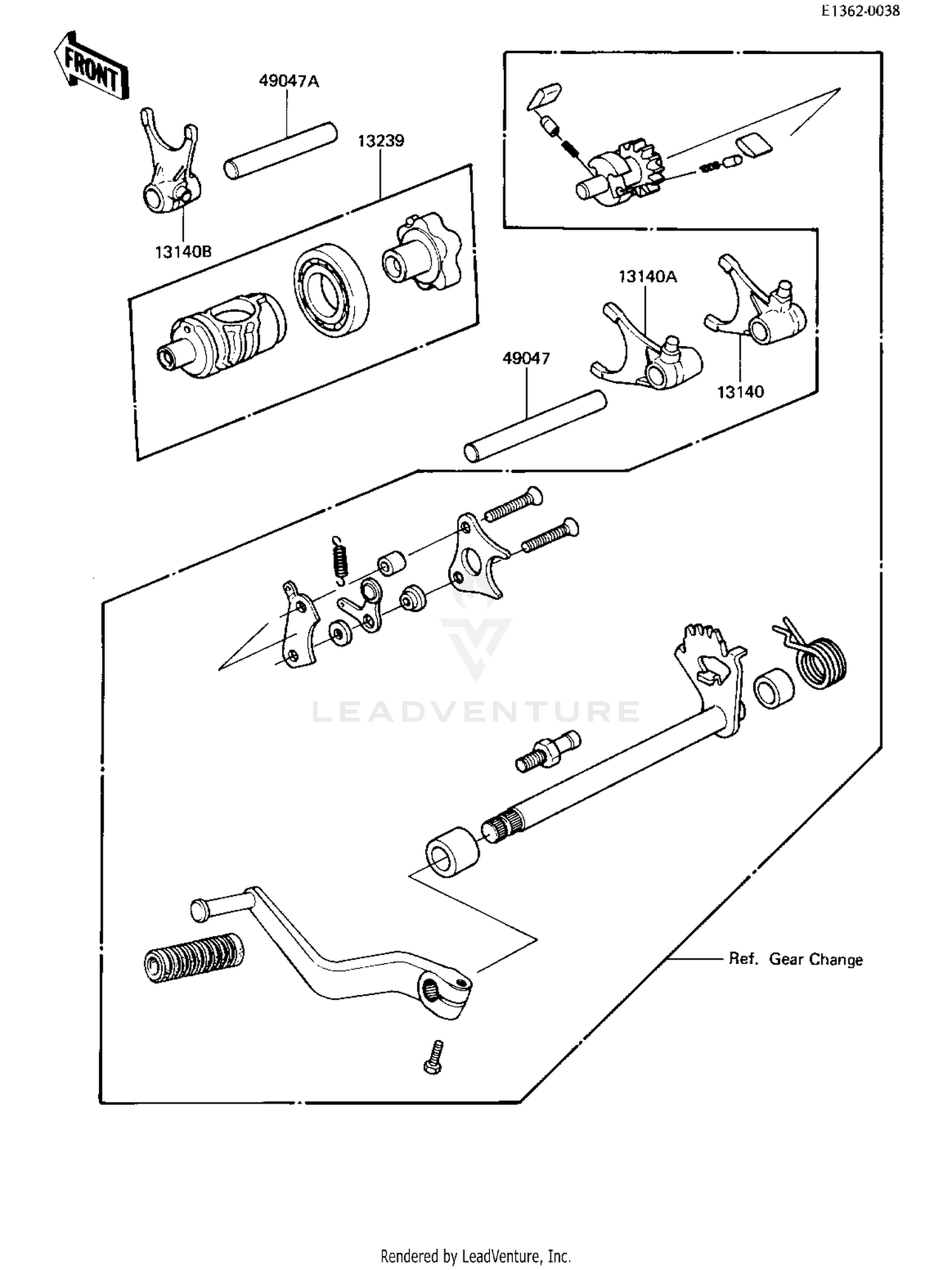 GEAR CHANGE DRUM & FORKS