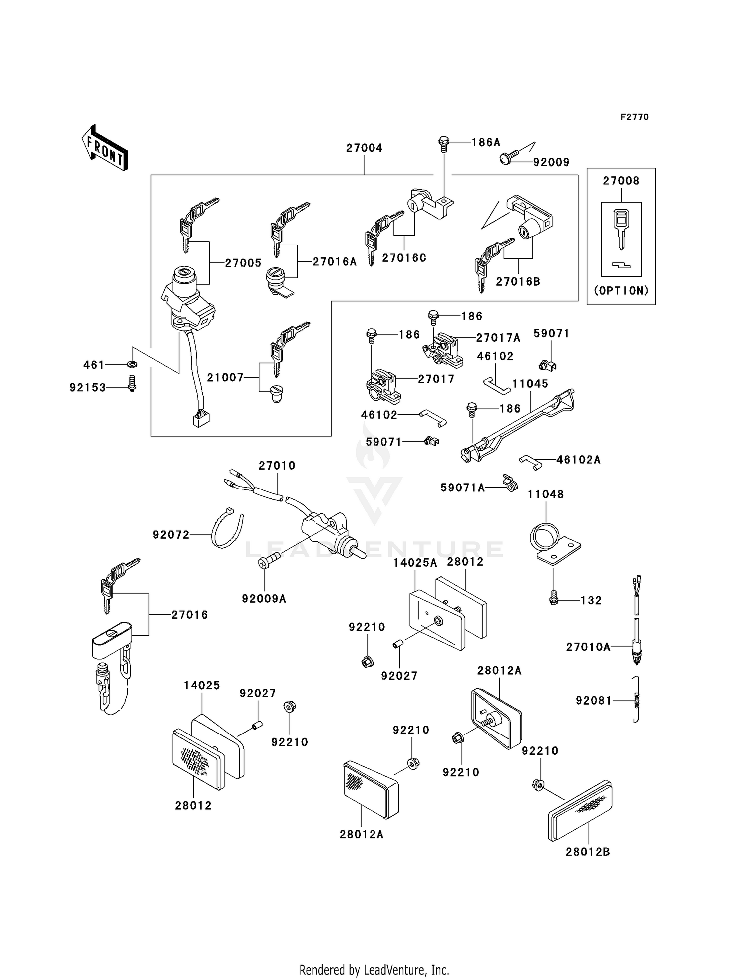 IGNITION SWITCH/LOCKS/REFLECTORS