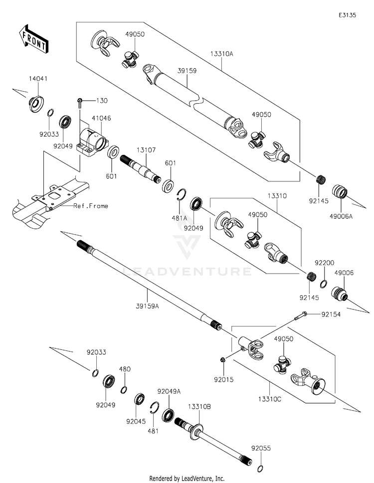 Drive Shaft-Propeller Schematic