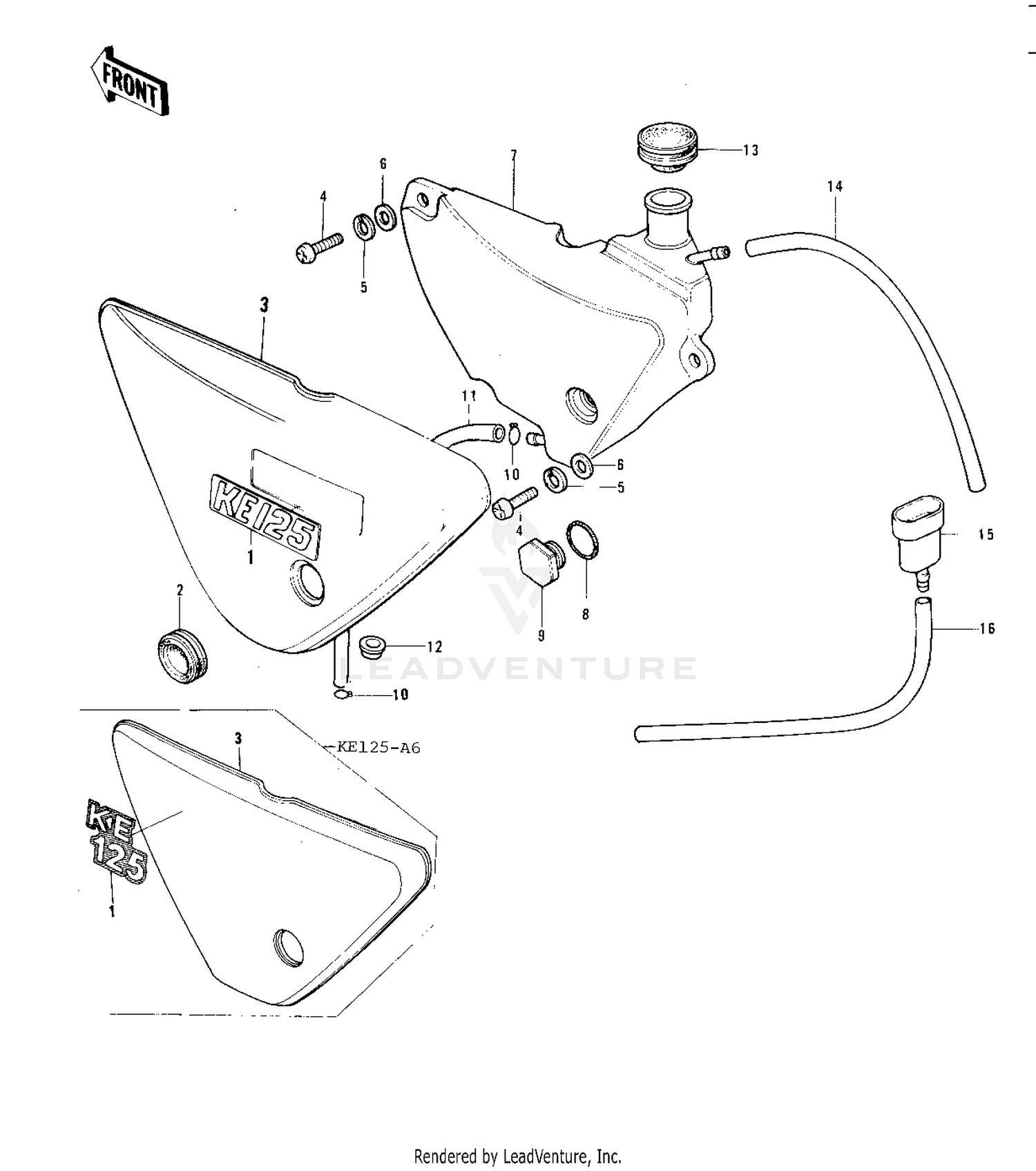OIL TANK/SIDE COVER ('76-'79)