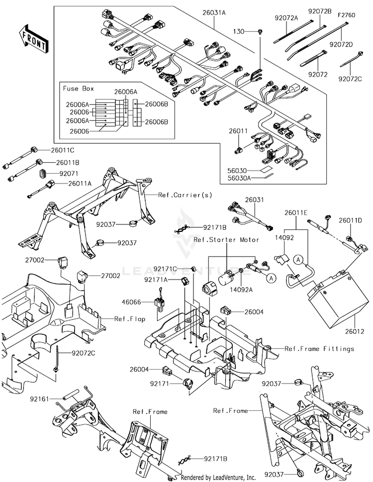 Chassis Electrical Equipment KVF750GGF Brute Force 750 4x4i EPS (2016) Schematic