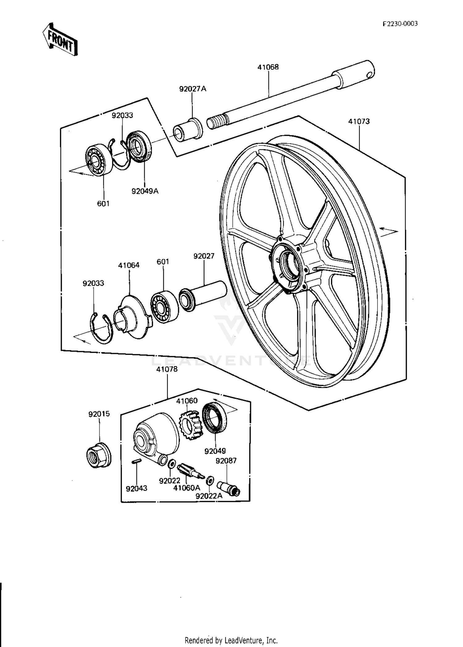 FRONT WHEEL/HUB