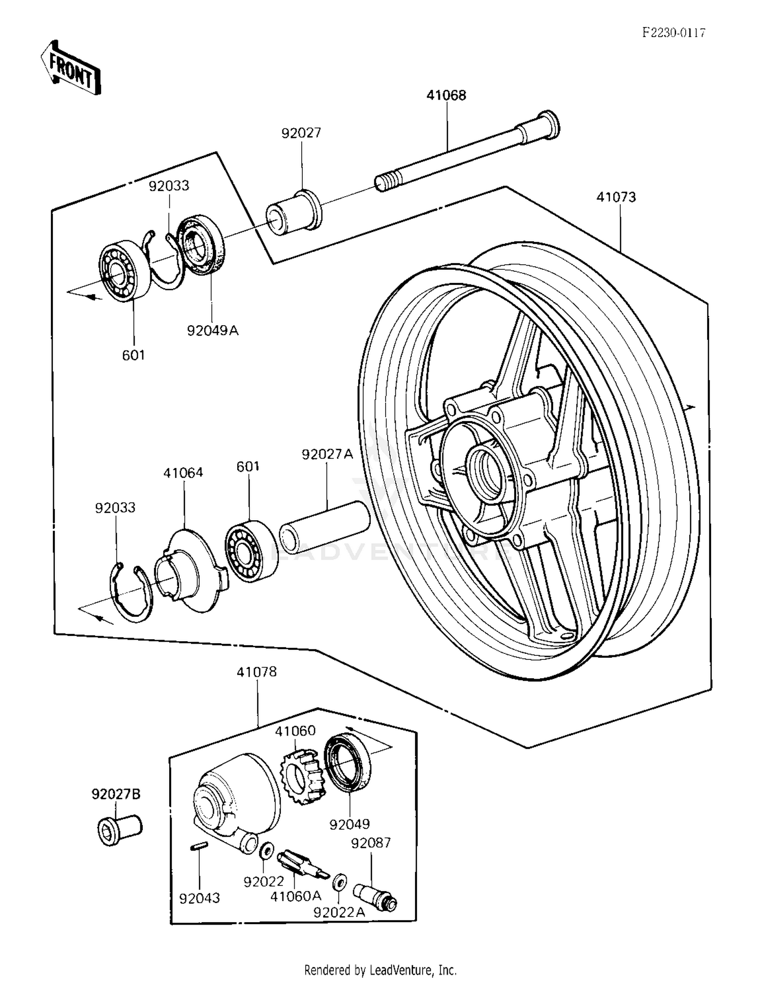 FRONT WHEEL/HUB