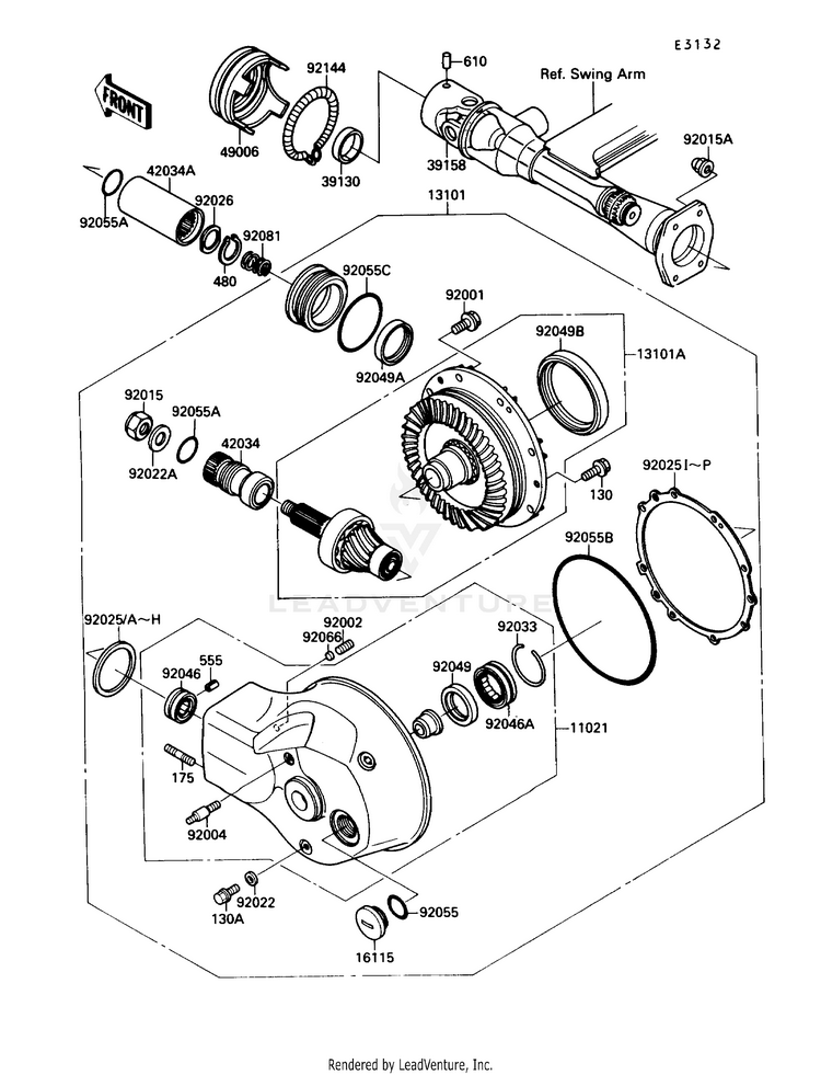 Drive Shaft/Final Gear Schematic