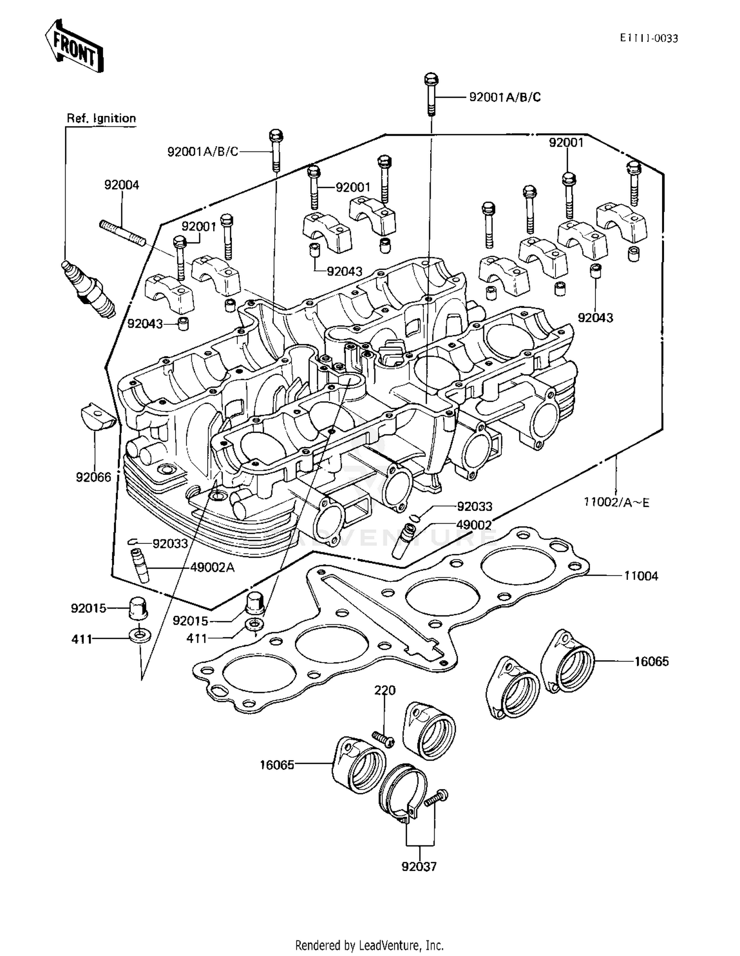 CYLINDER HEAD ('81 -'82 KZ750-E2/E3)