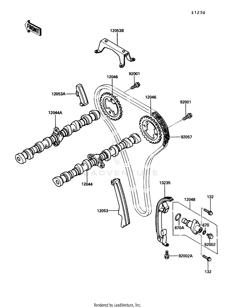 Camshaft/Tensioner Schematic