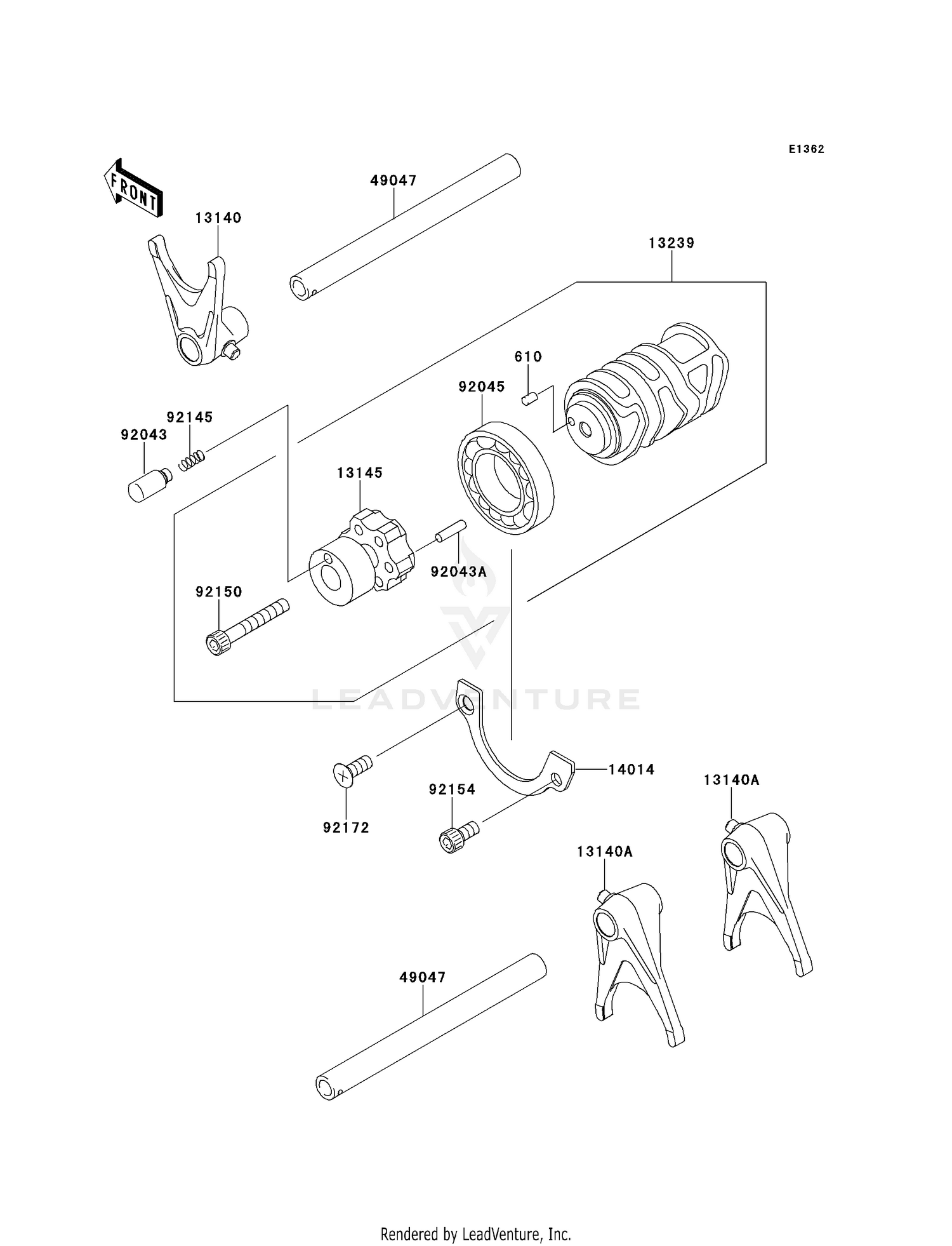 GEAR CHANGE DRUM/SHIFT FORK(S)