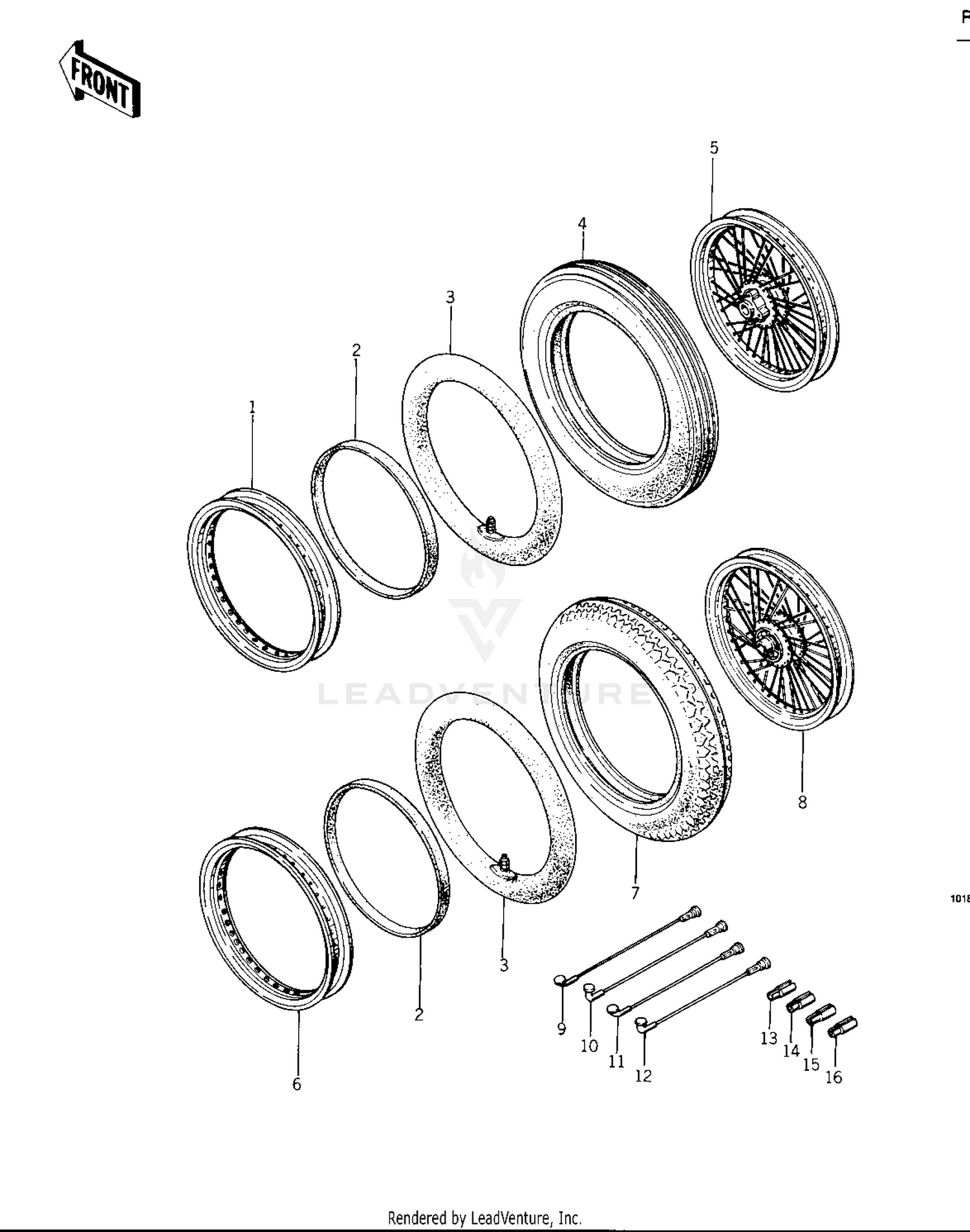 WHEELS/TIRES ('76 -'77 KZ400 - D3/D4)