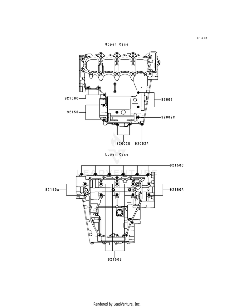 Crankcase Bolt Pattern Schematic