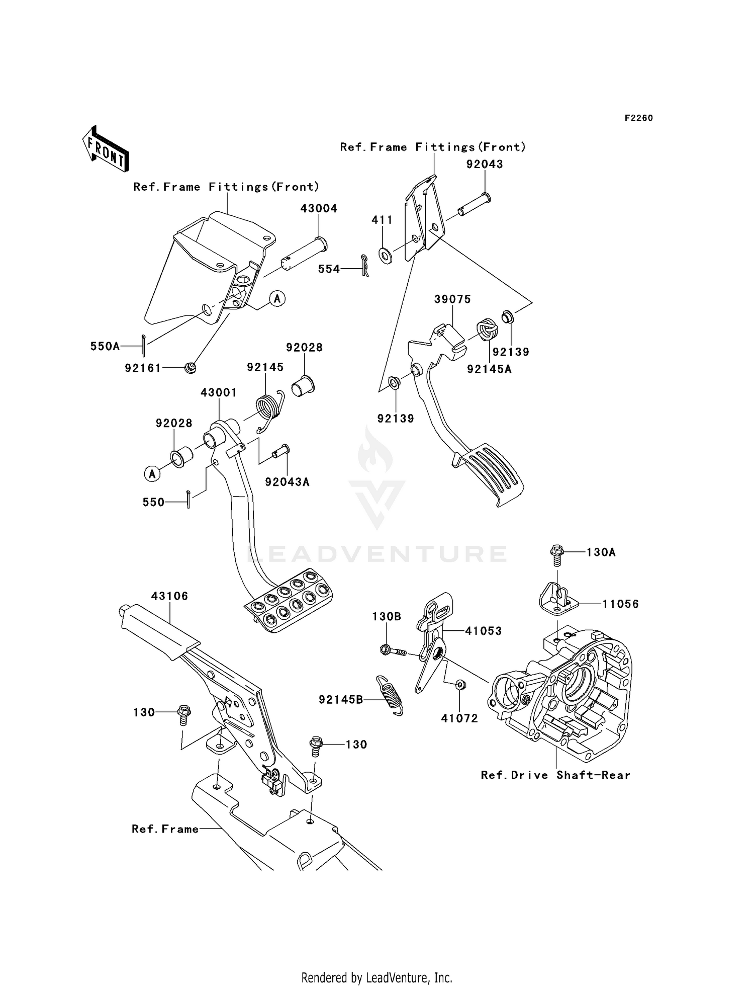 BRAKE PEDAL/THROTTLE LEVER