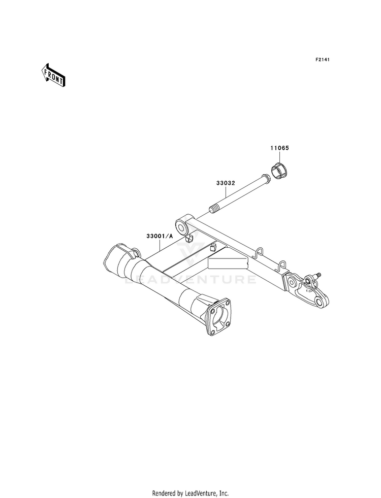Swingarm VN1600D8F Vulcan 1600 Nomad (2008) Schematic
