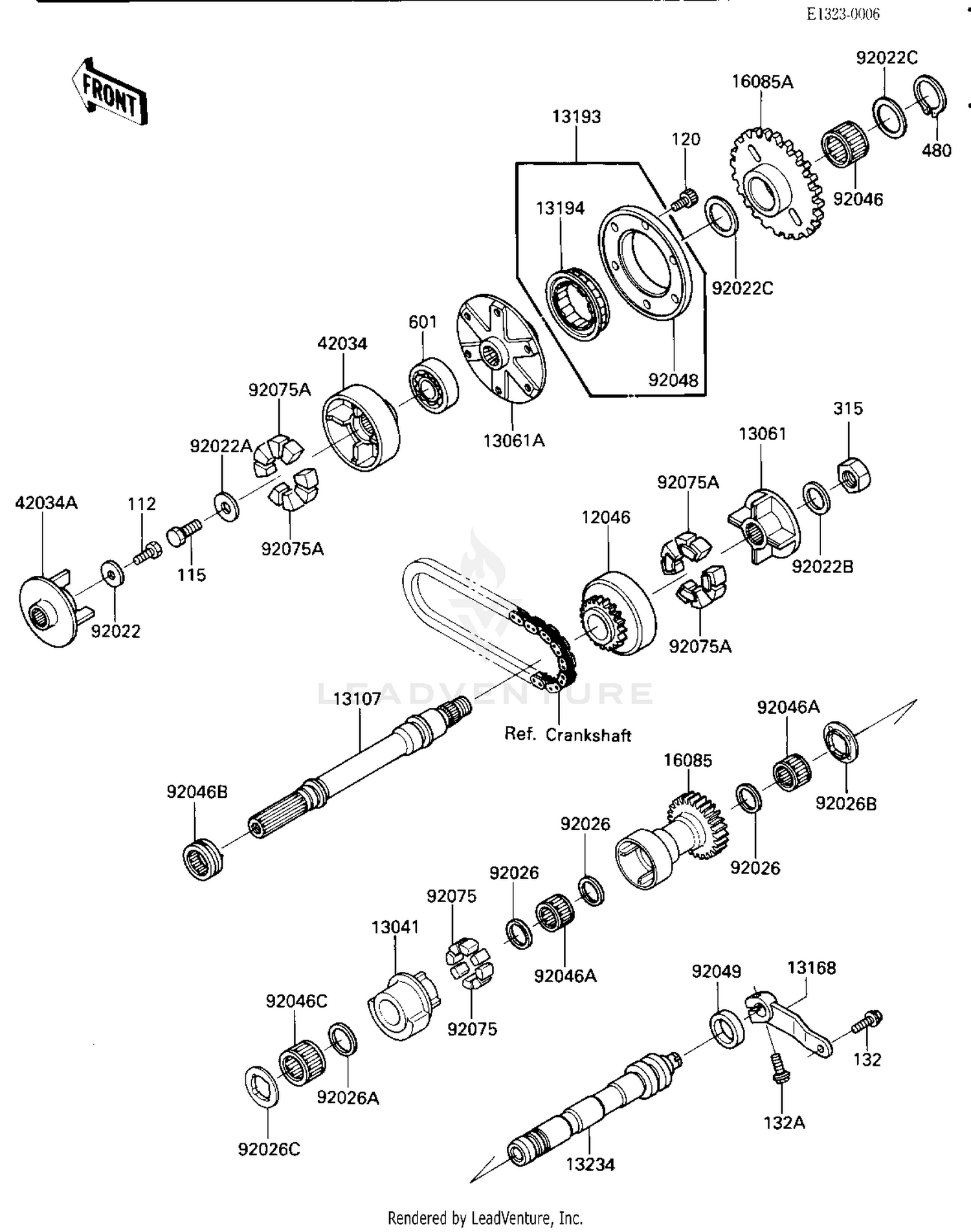 BALANCER/STARTER CLUTCH (E/NO.015993-)