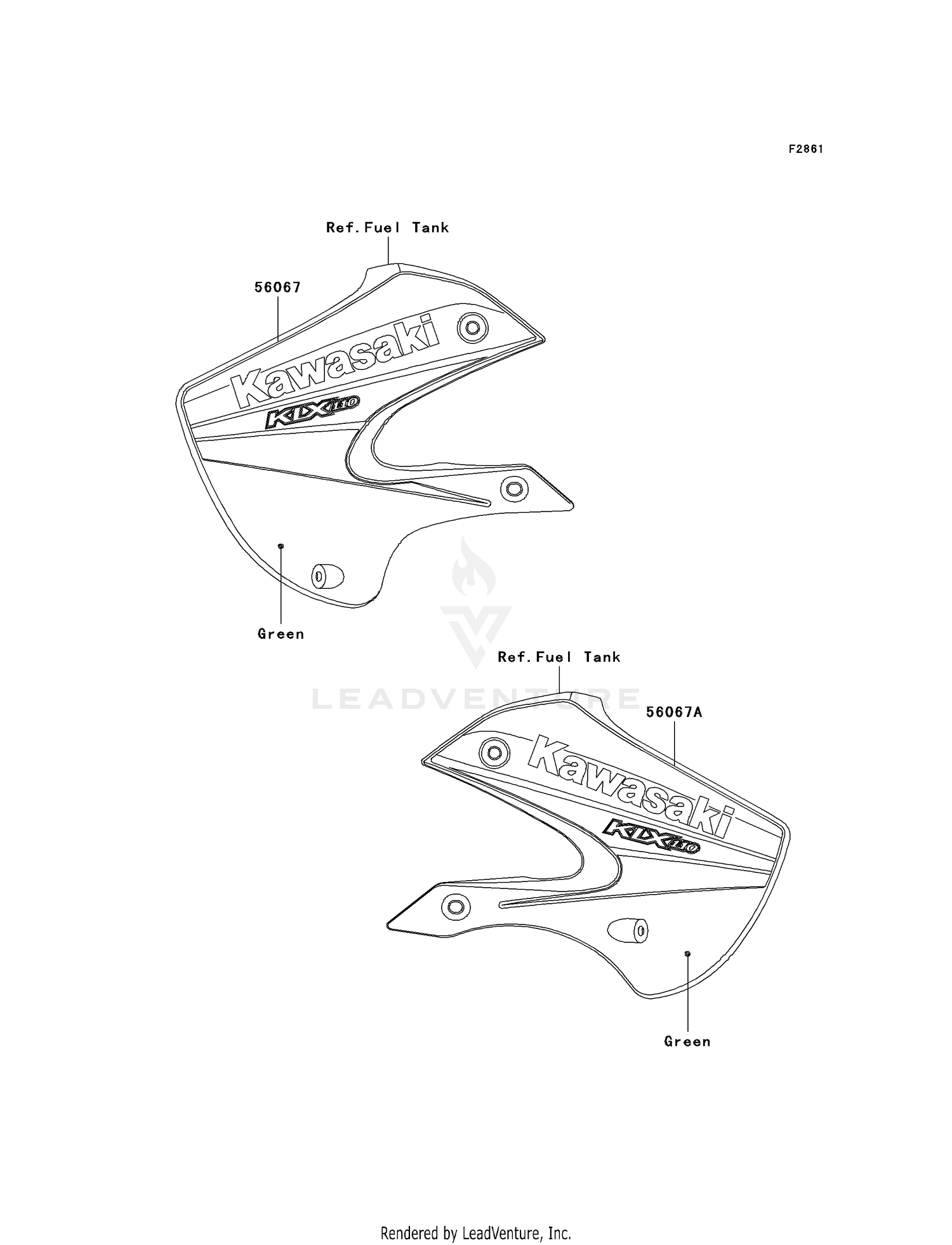 DECALS (GREEN)(A6F)