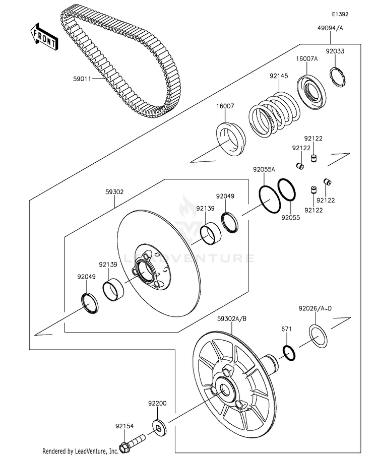 Driven Converter/Drive Belt Schematic