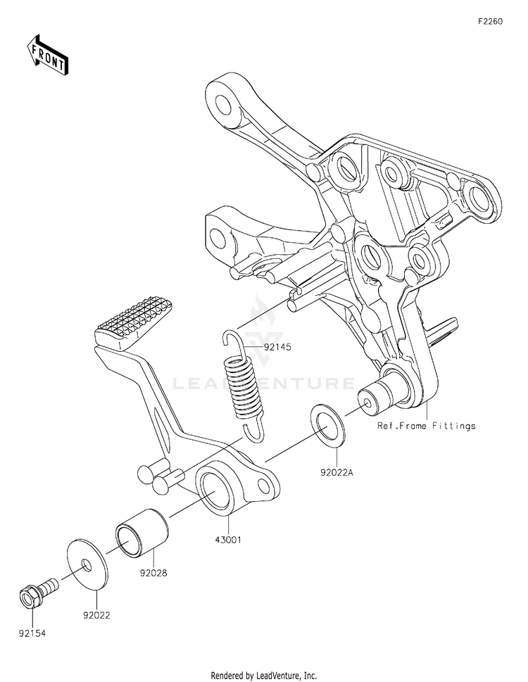 Brake Pedal/Torque Link Schematic