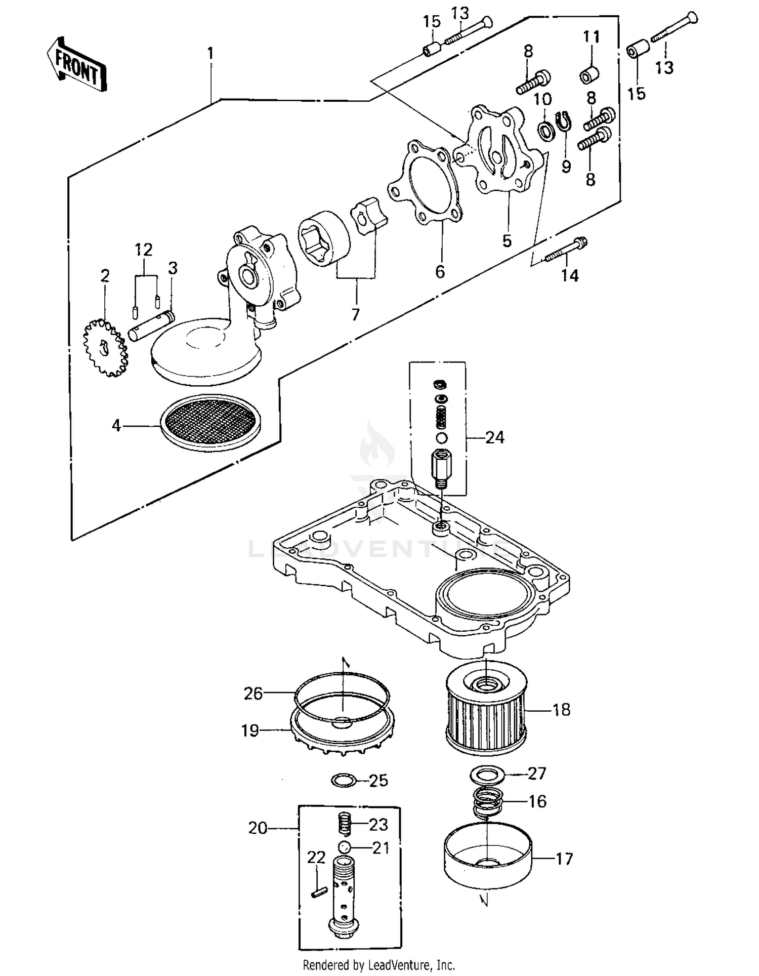 OIL PUMP/OIL FILTER ('80 KZY 50-E1)