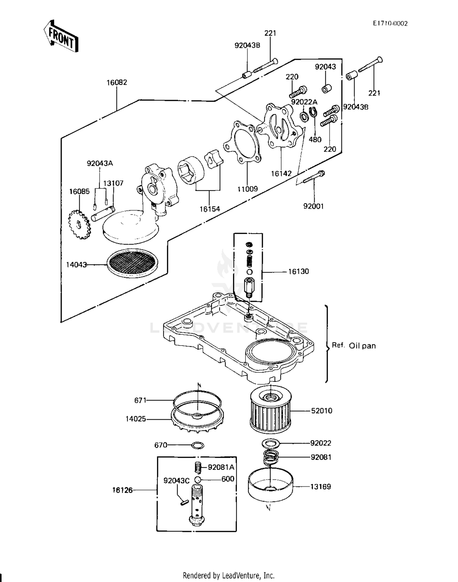 OIL PUMP/OIL FILTER ('81-'83 H2/H3/H4)