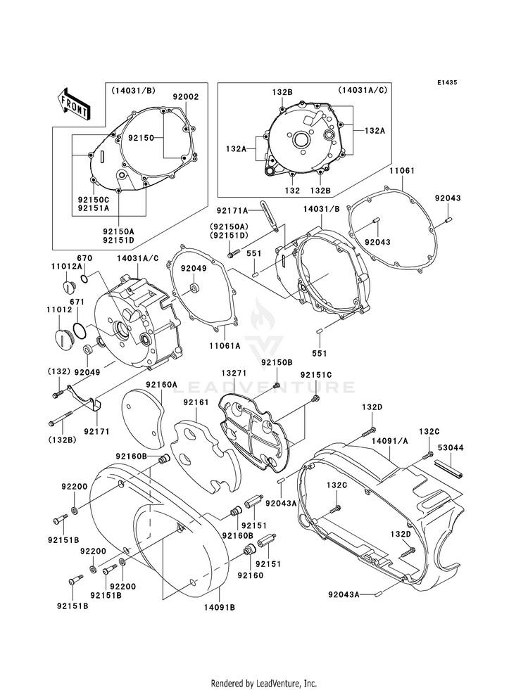 Left Engine Cover(S) Schematic