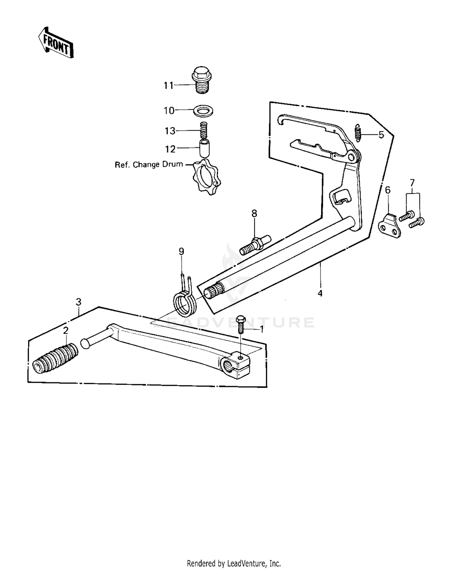 GEAR CHANGE MECHANISM ('80 D1)