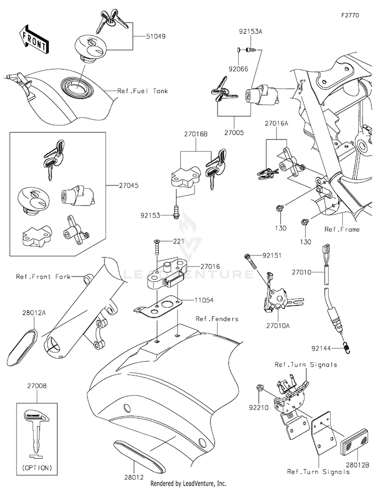 Ignition Switch/Locks/Reflectors Schematic