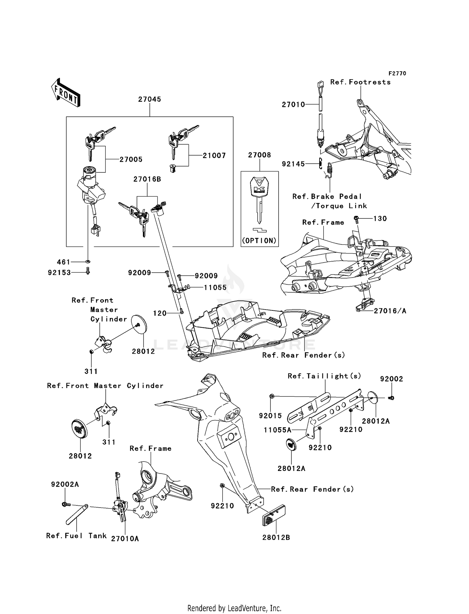 IGNITION SWITCH/LOCKS/REFLECTORS