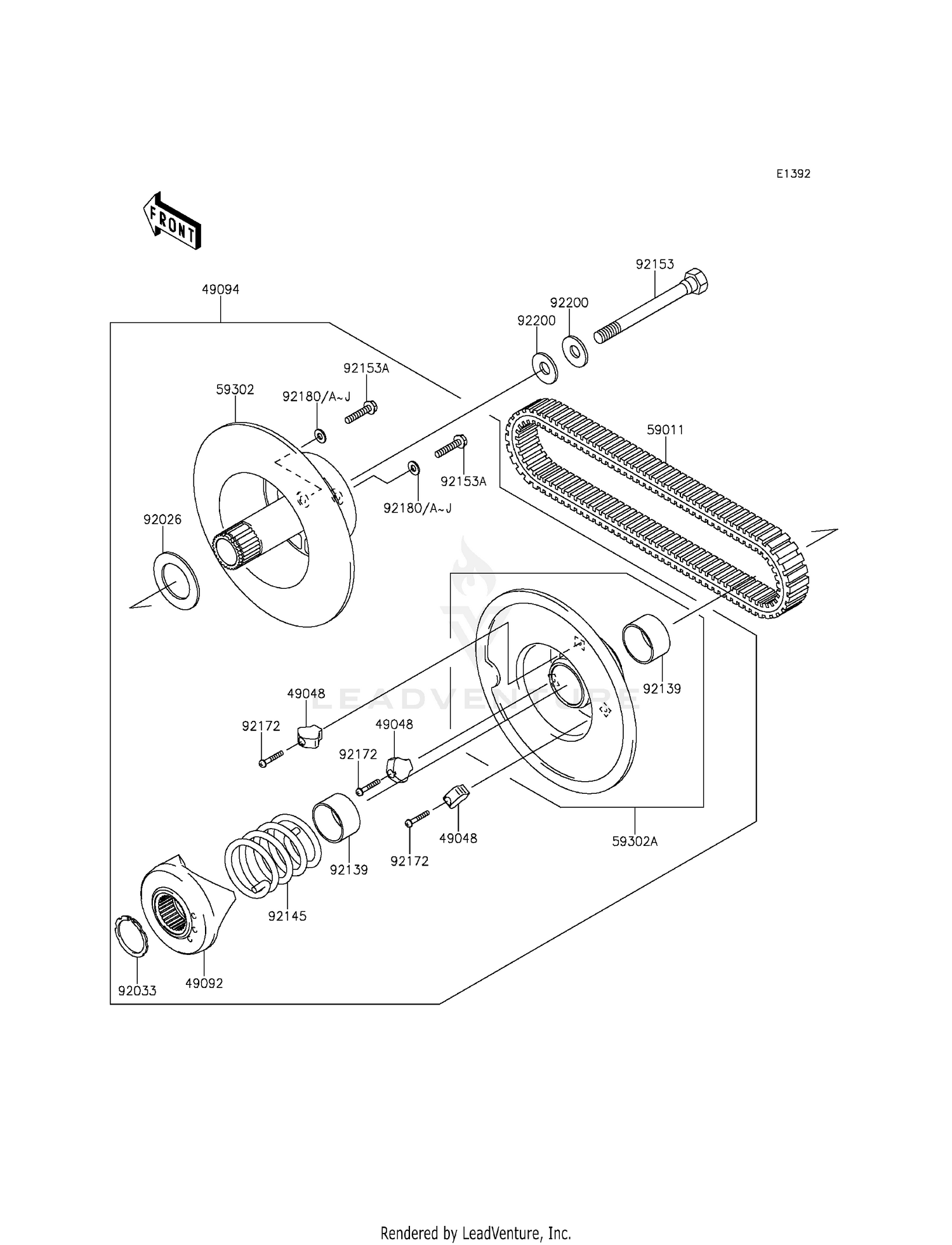 DRIVEN CONVERTER/DRIVE BELT