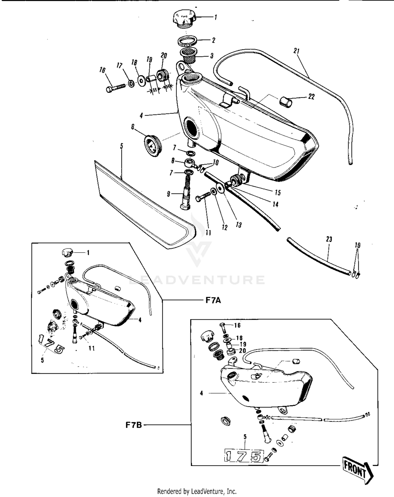 OIL TANK ('71-'73 F7/F7-A/F7-B)