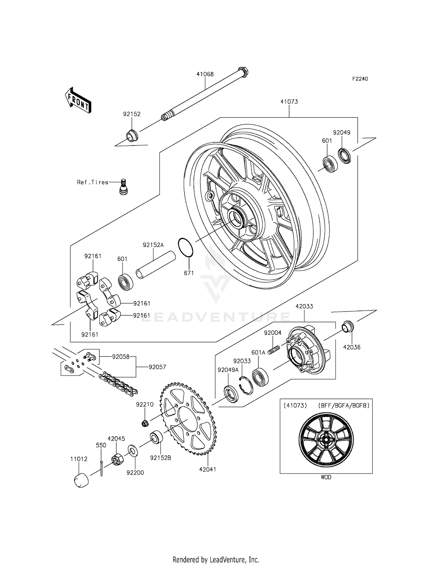 REAR WHEEL/CHAIN