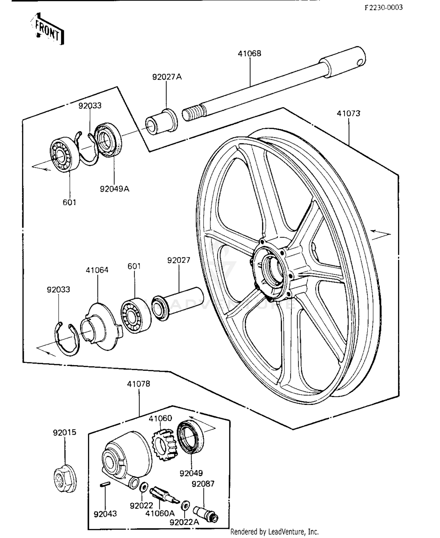 FRONT WHEEL/HUB