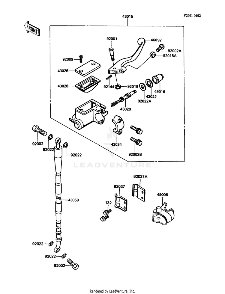 Front Master Cylinder Schematic