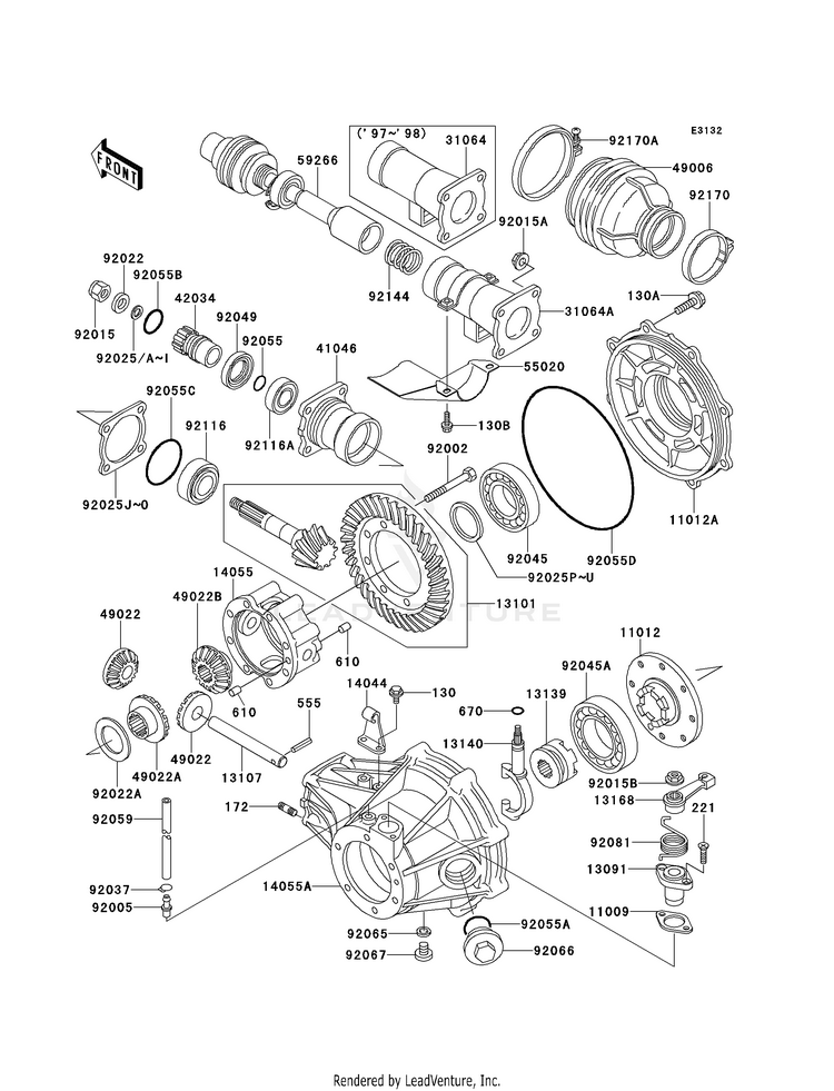 Drive Shaft/Final Gear Schematic