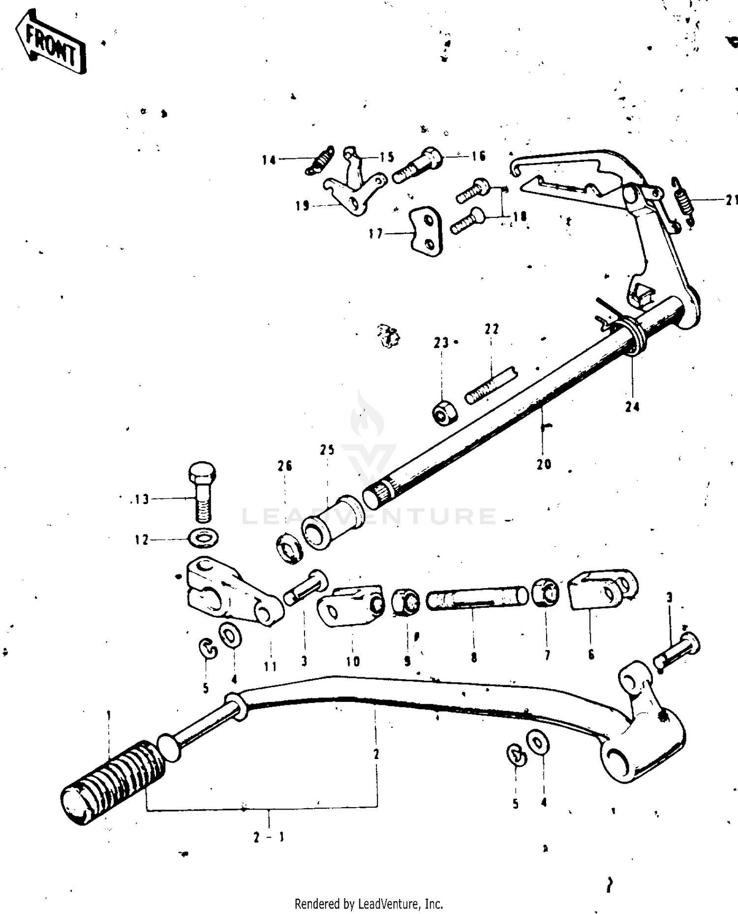 GEAR CHANGE MECHANISM ('74-'75 S3/S3-A)