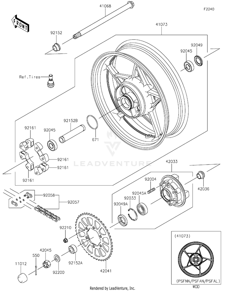 Rear Wheel/Chain Schematic