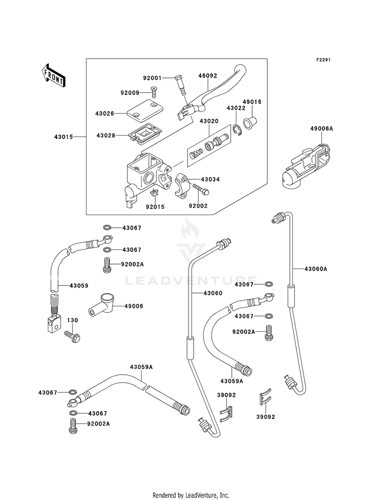 Front Master Cylinder Schematic