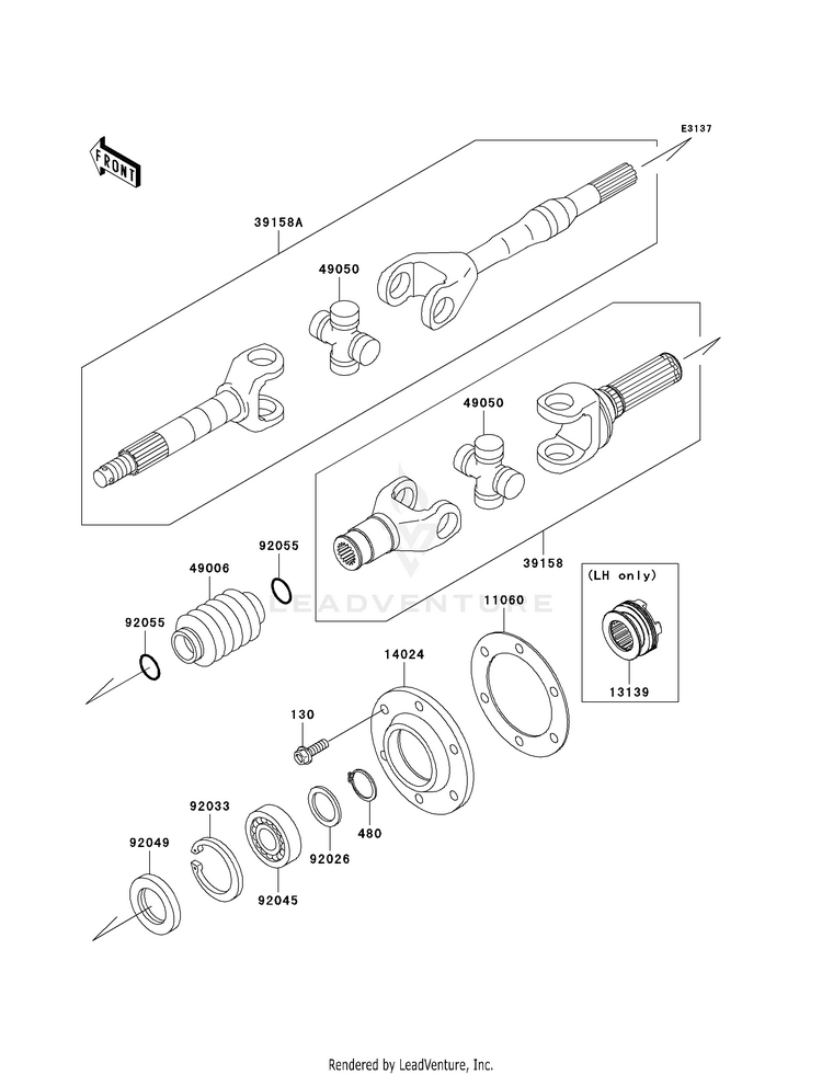 Drive Shaft-Rear Schematic