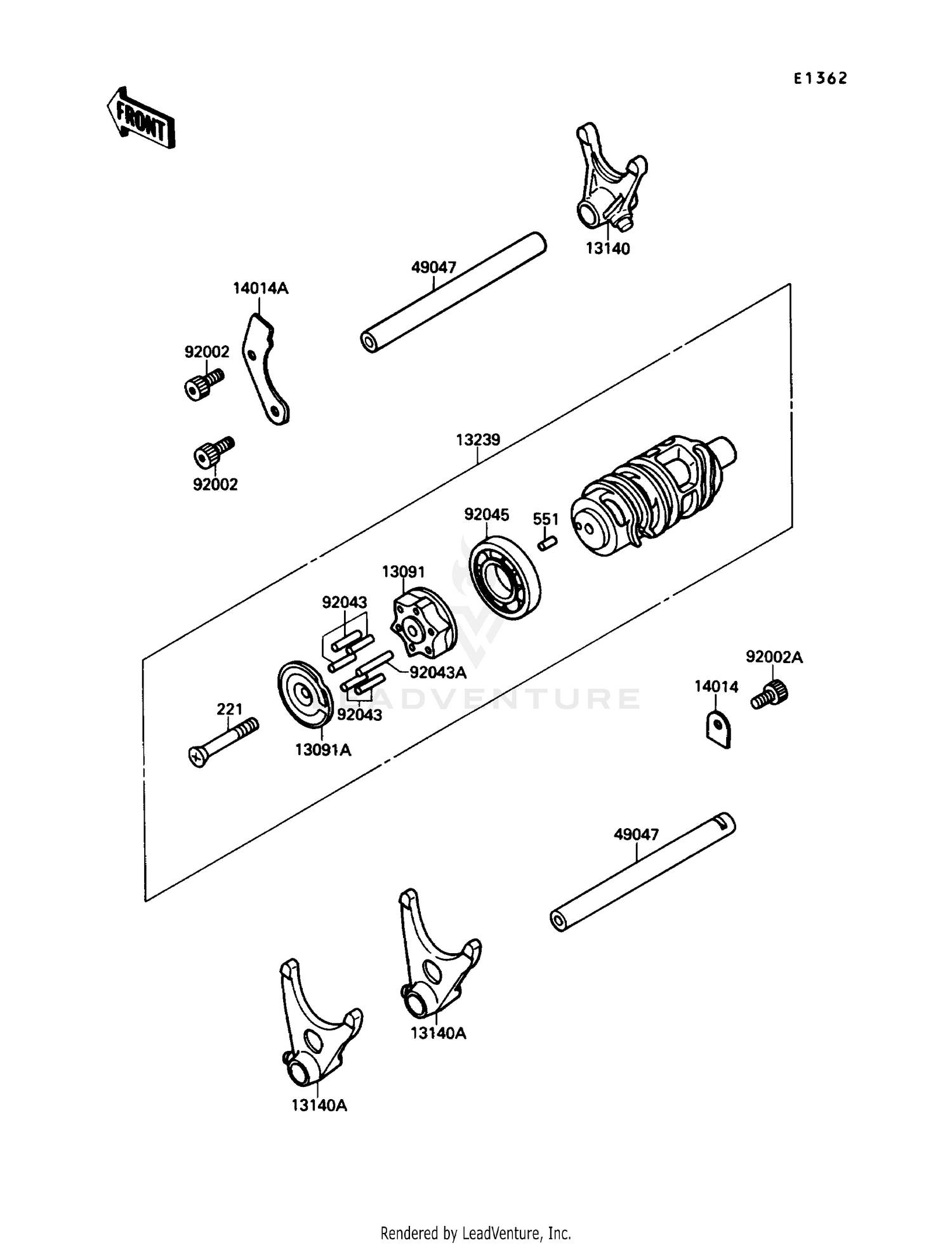 GEAR CHANGE DRUM/SHIFT FORK(S)