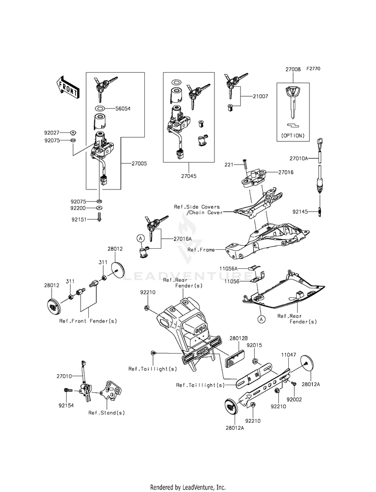 Ignition Switch/Locks/Reflectors Schematic