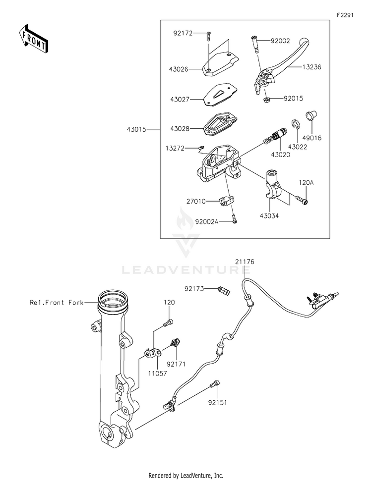 Front Master Cylinder Schematic