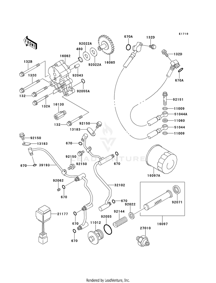 Oil Pump/Oil Filter Schematic