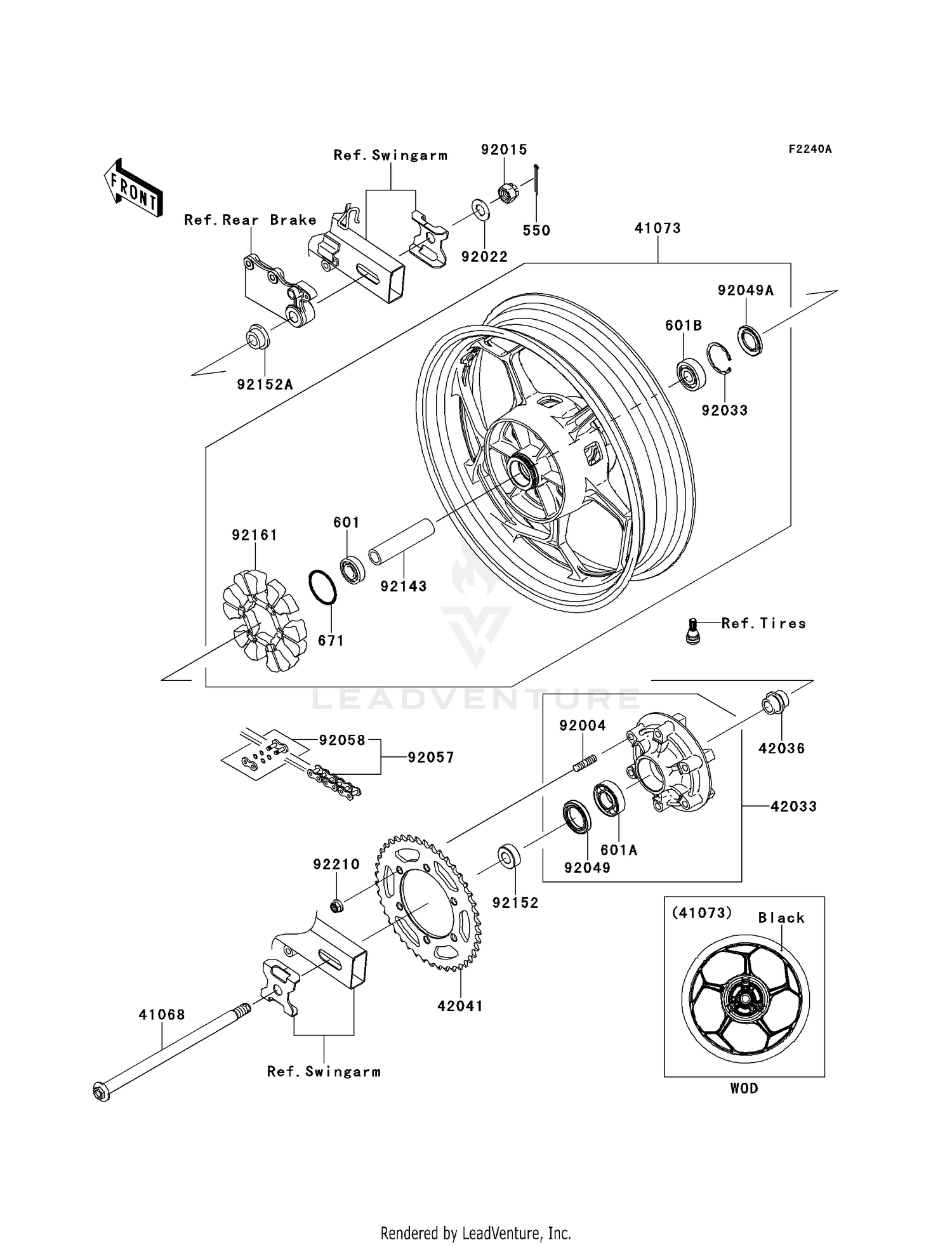 REAR WHEEL/CHAIN (BEFA)
