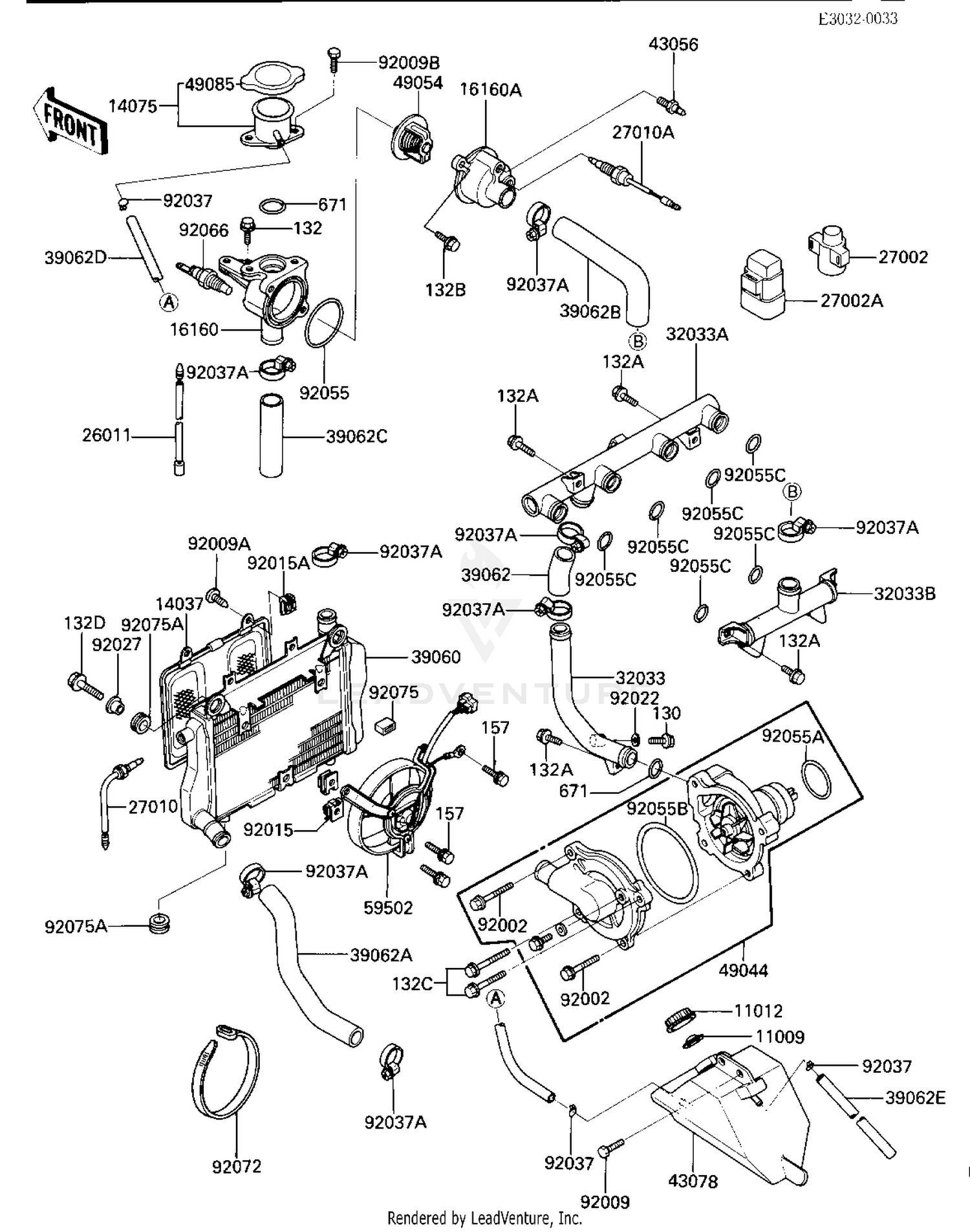 RADIATOR/FAN/WATER PUMP (-E/NO. 003101)