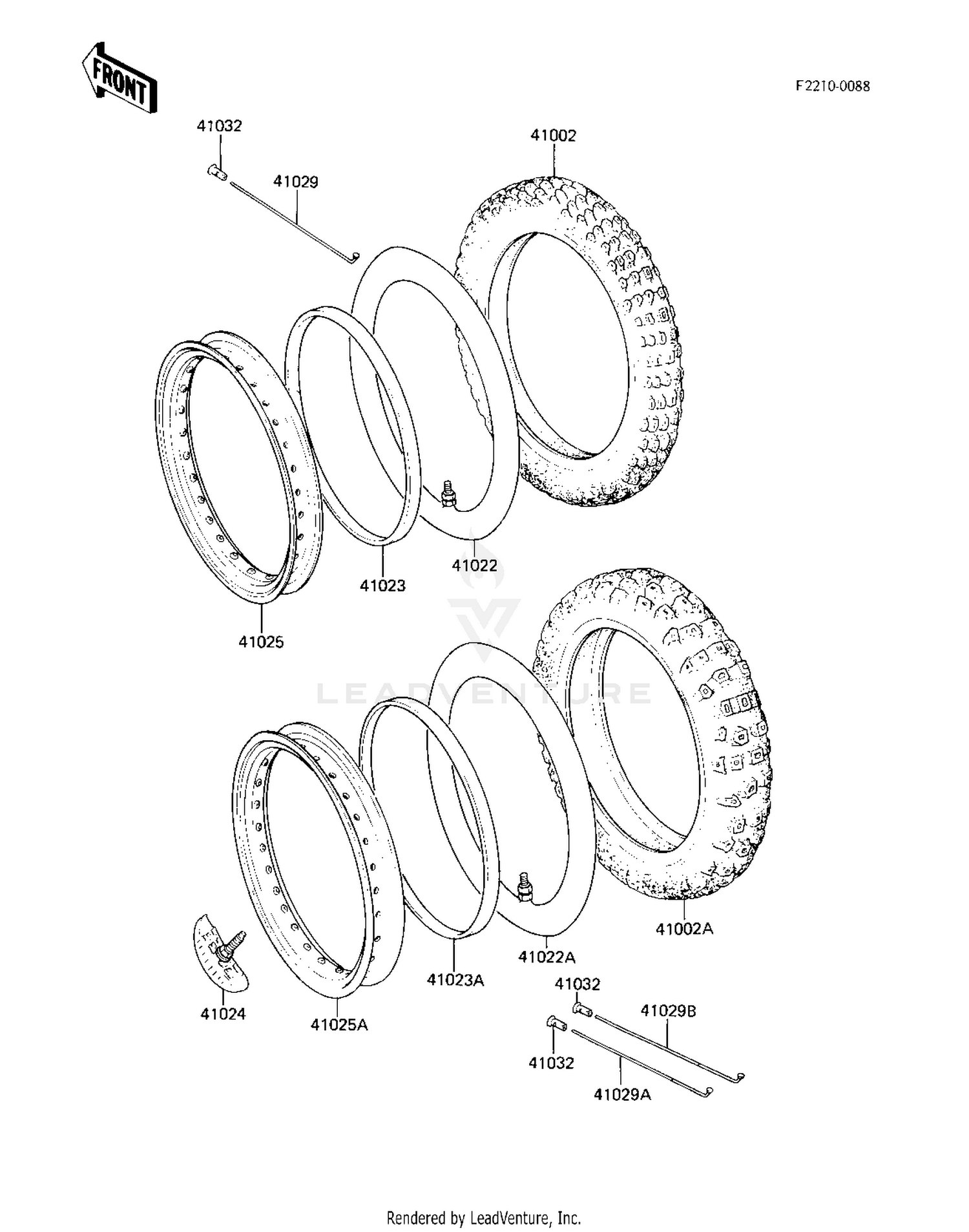 WHEELS/TIRES ('83 KX250-C1)