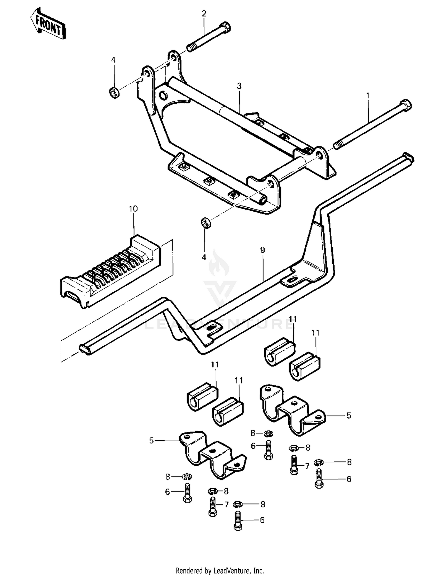 FOOTRESTS ('83 KLT200-A4/A4A)