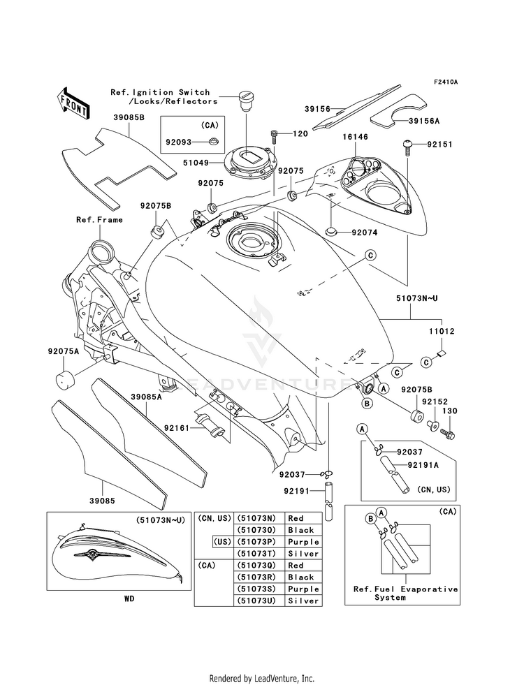 Fuel Tank (Vn1500-P2) Schematic