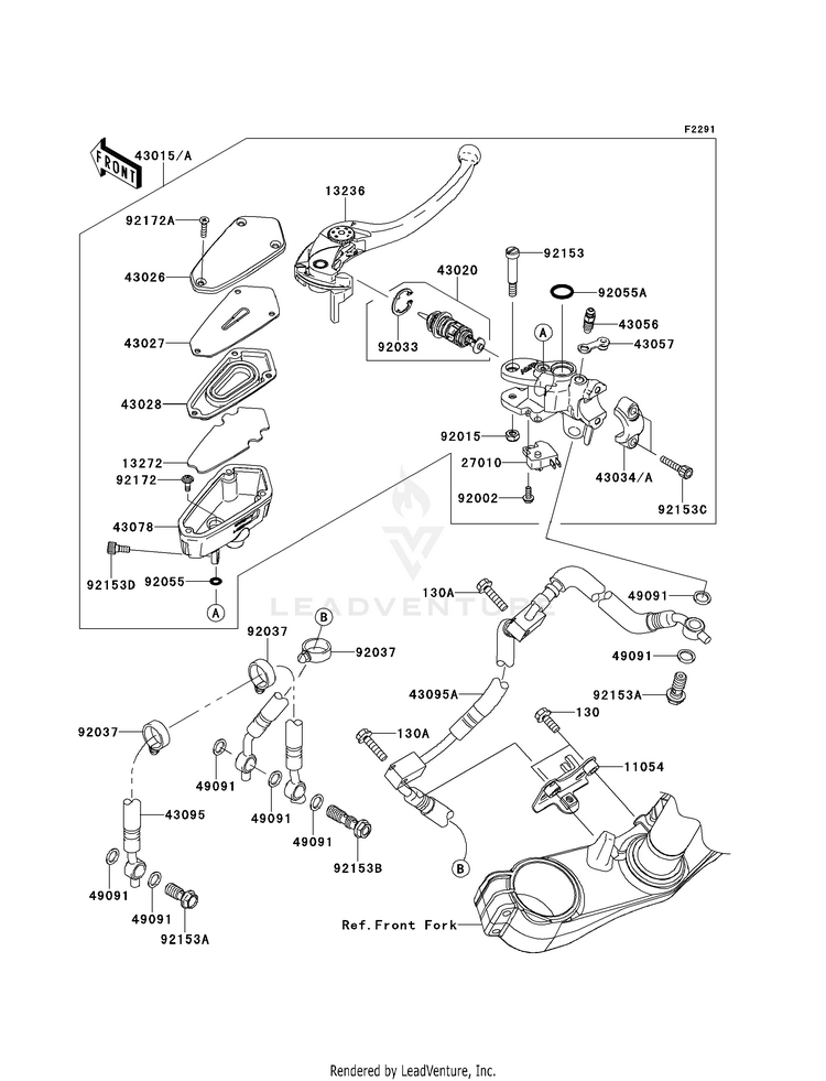 Front Master Cylinder Schematic