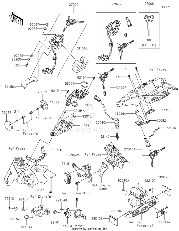 Ignition Switch/Locks/Reflectors Schematic