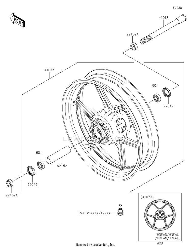 Front Hub Schematic