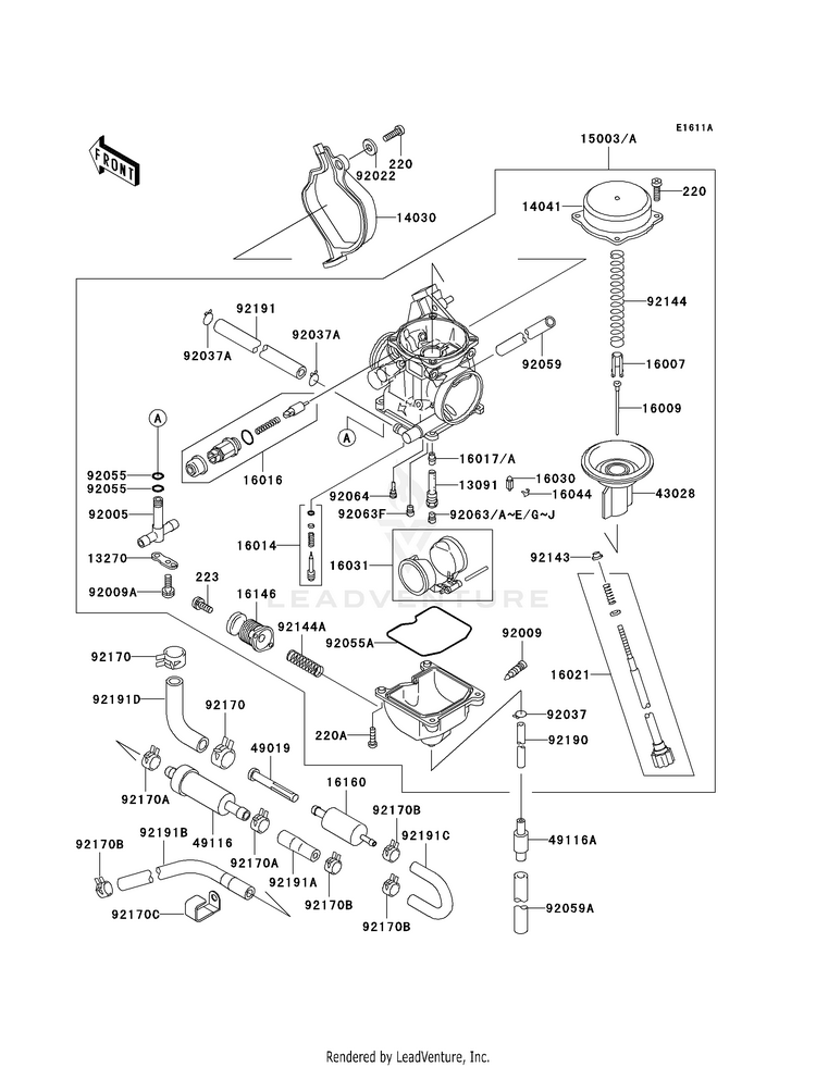 Carburetor (Vf400ae515523-) Schematic