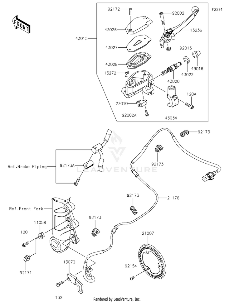 Front Master Cylinder Schematic