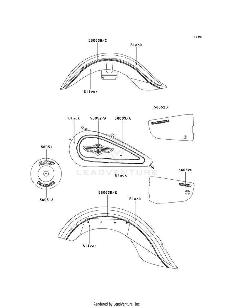 Decals (Black/Silver)(Vn1500-N1/N2) Schematic